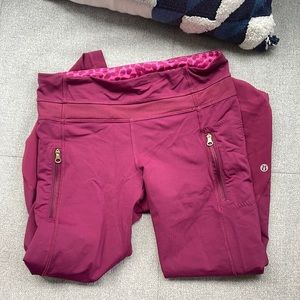 Lululemon limited edition burgundy legging 6